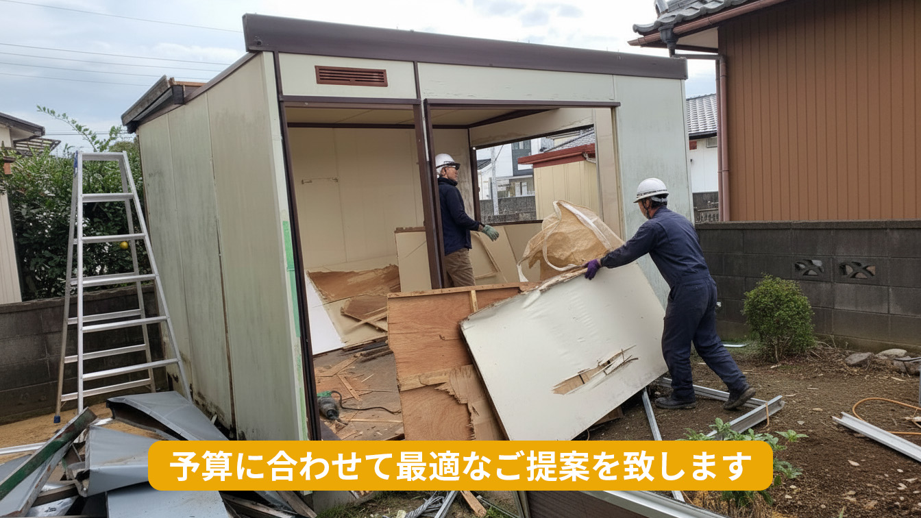 プレハブ解体は地域密着の専門業者が最短即日対応致します 