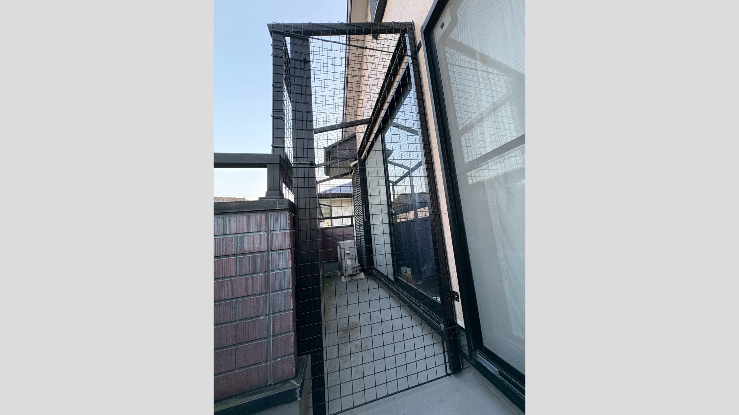 猫用サンルーム(ベランダ)+室内キャットウォーク取り付け工事