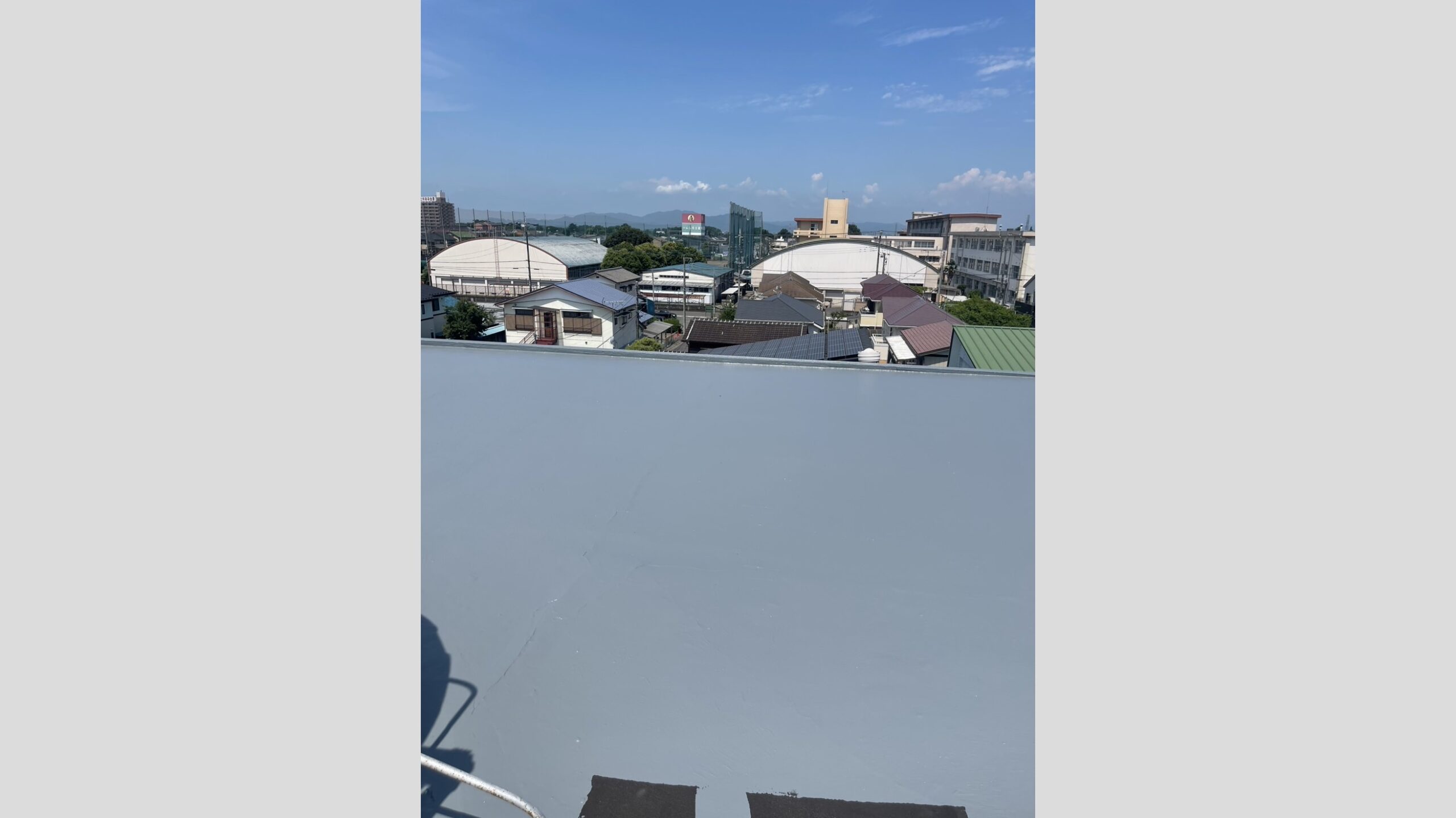 マンションの屋上に断熱塗料(キルコート)施工