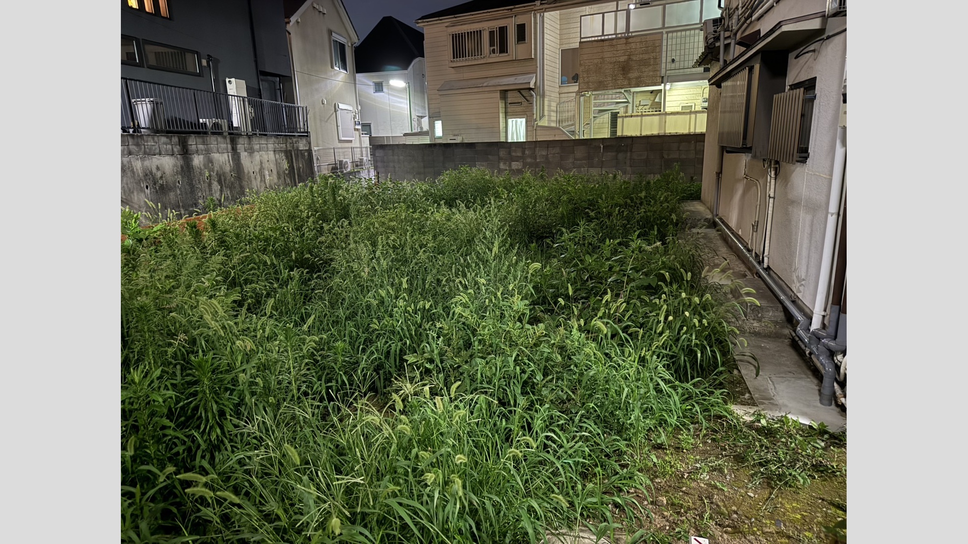 空き地の草刈り・防草シート施工工事