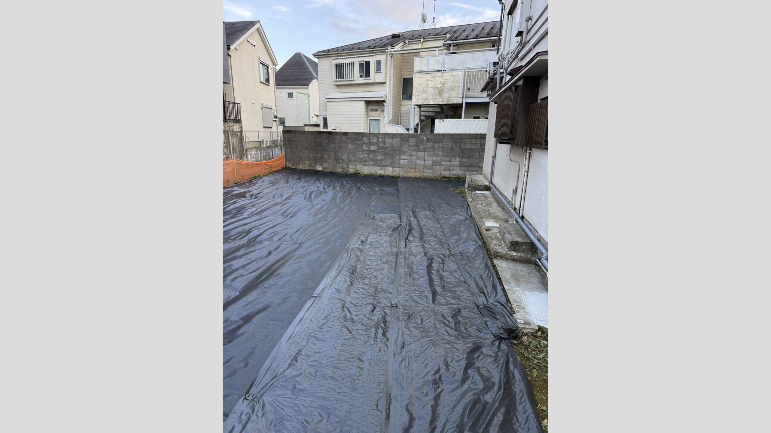 空き地の草刈り・防草シート施工工事